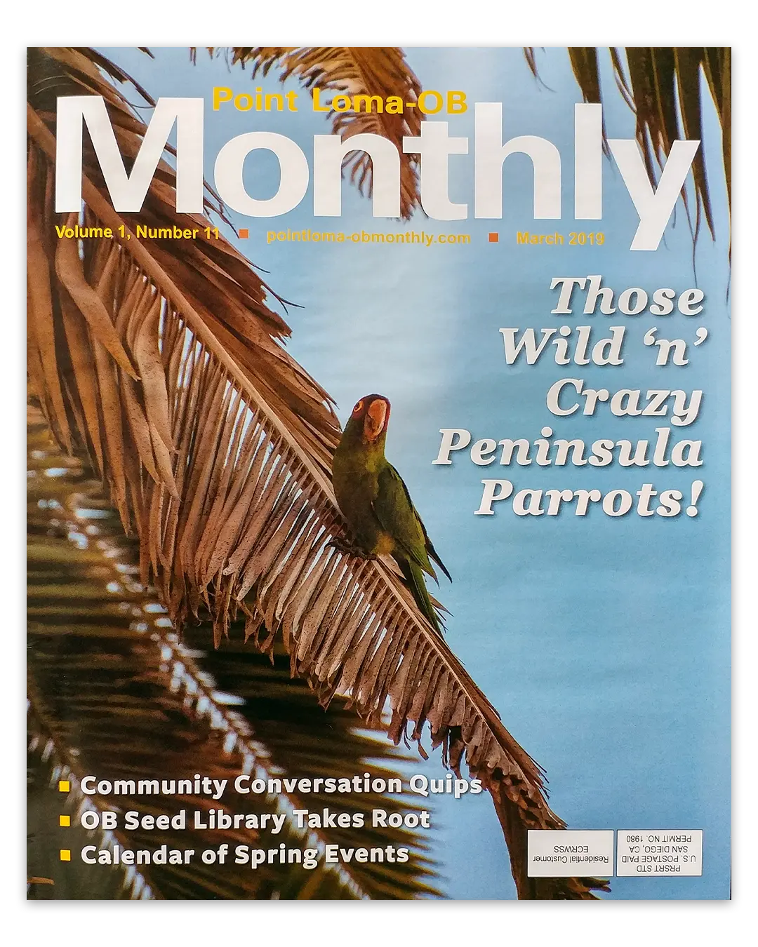 Point Loma-OB Monthly magazine cover